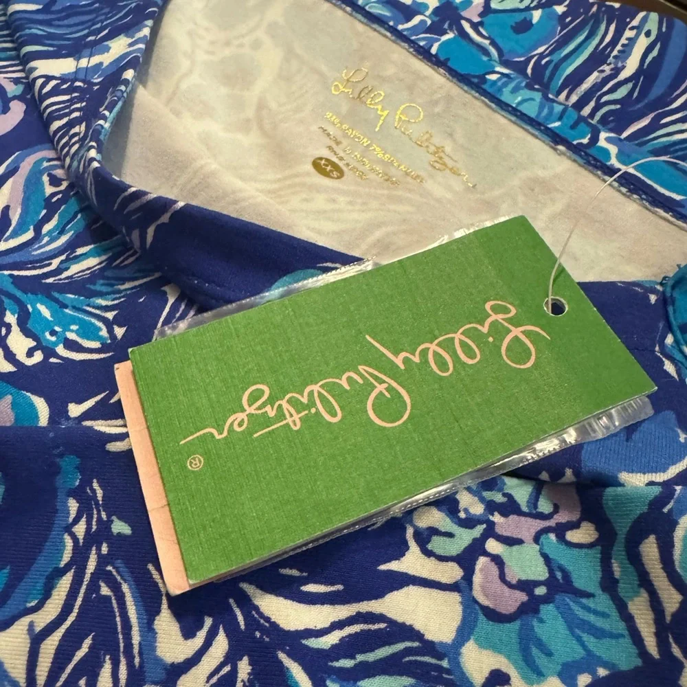 NWT Lilly Pulitzer XXS Mini Sophie Dress Royal Purple UPF 50+ - Picture 2 of 3